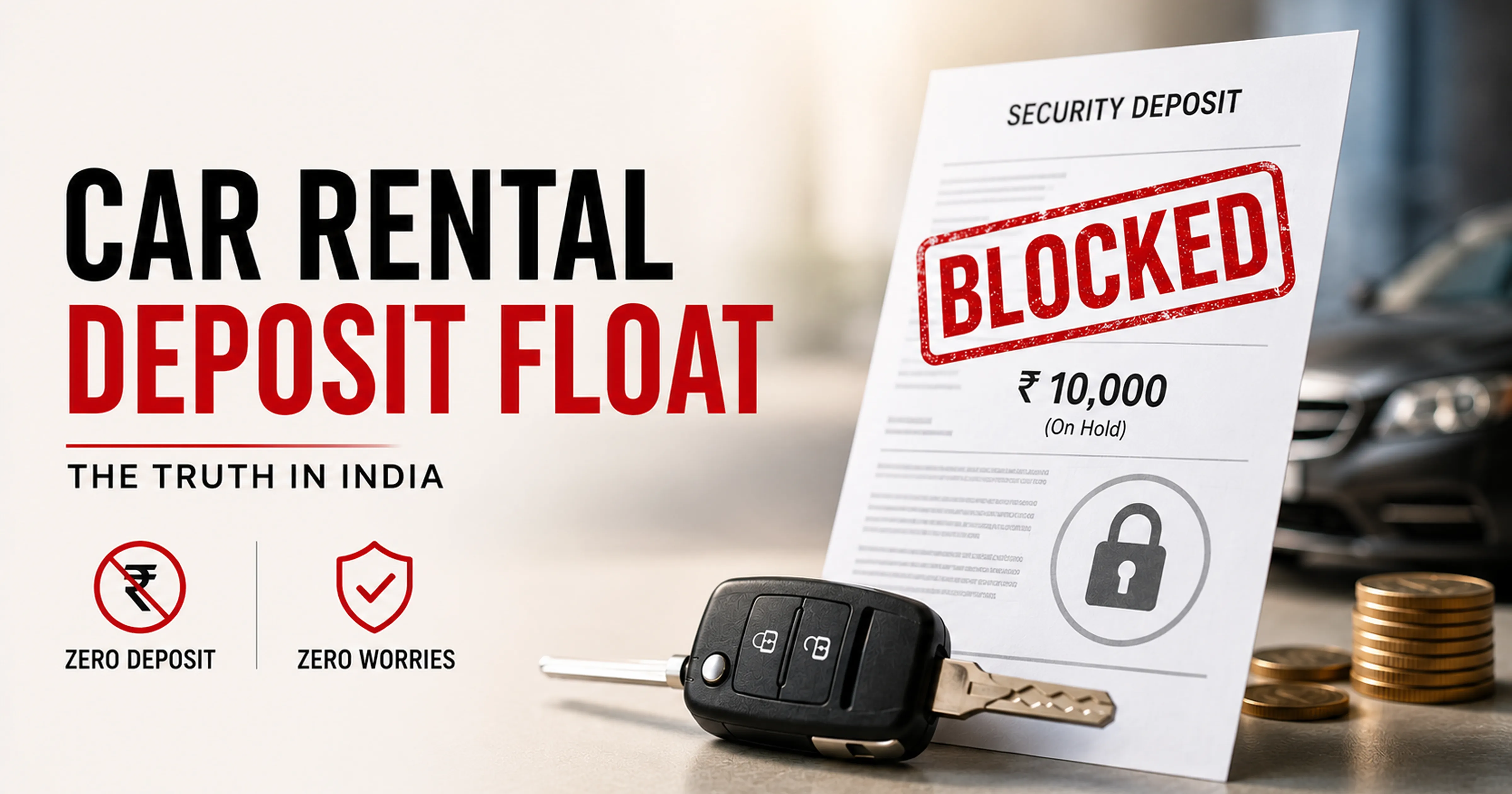 Car rental deposit float India truth MM Miles zero deposit uncomfortable honest guide 2026