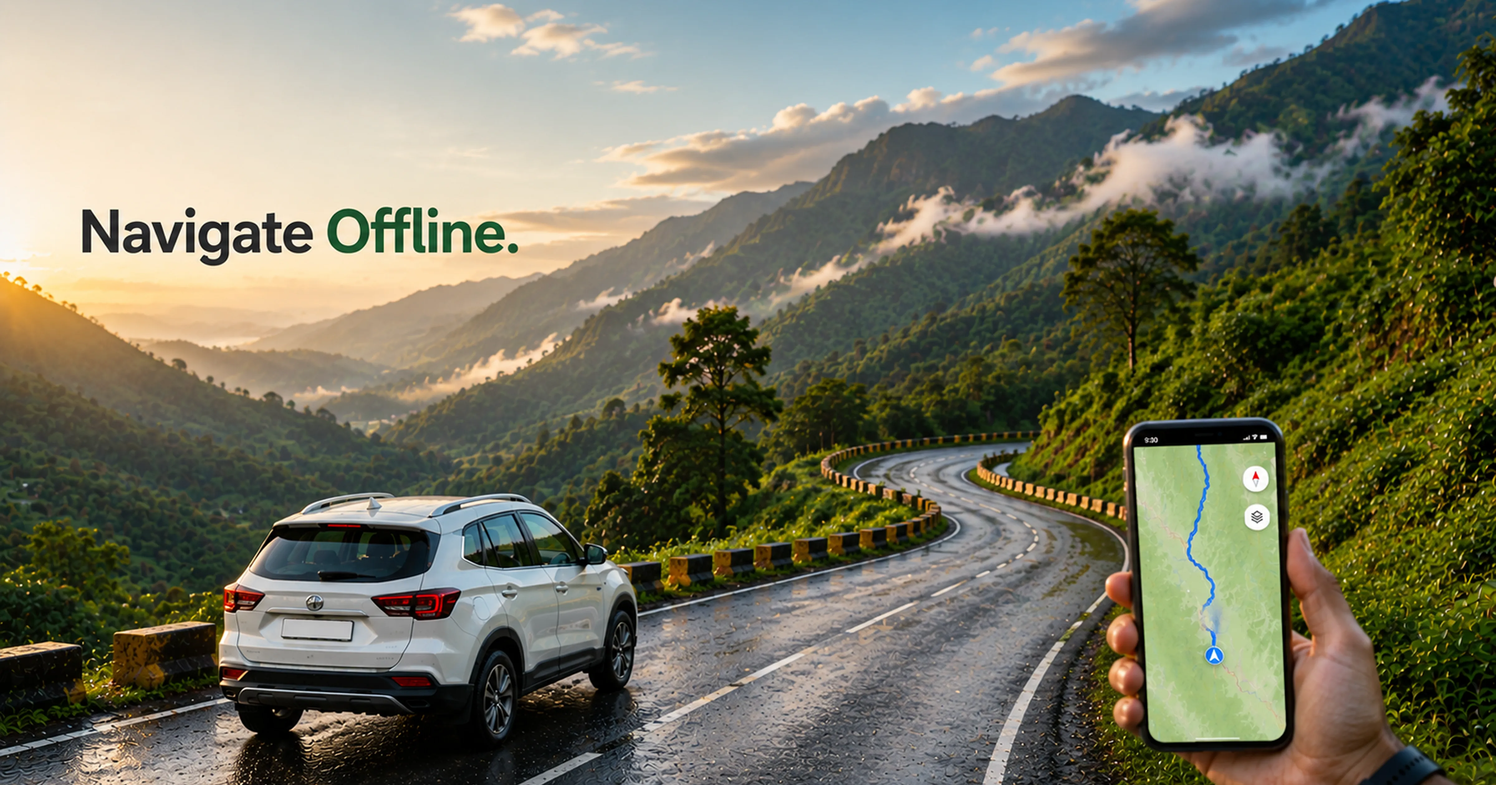 Google Maps offline India ghat road navigation Coorg Ooty Yercaud 2026 real-time traffic