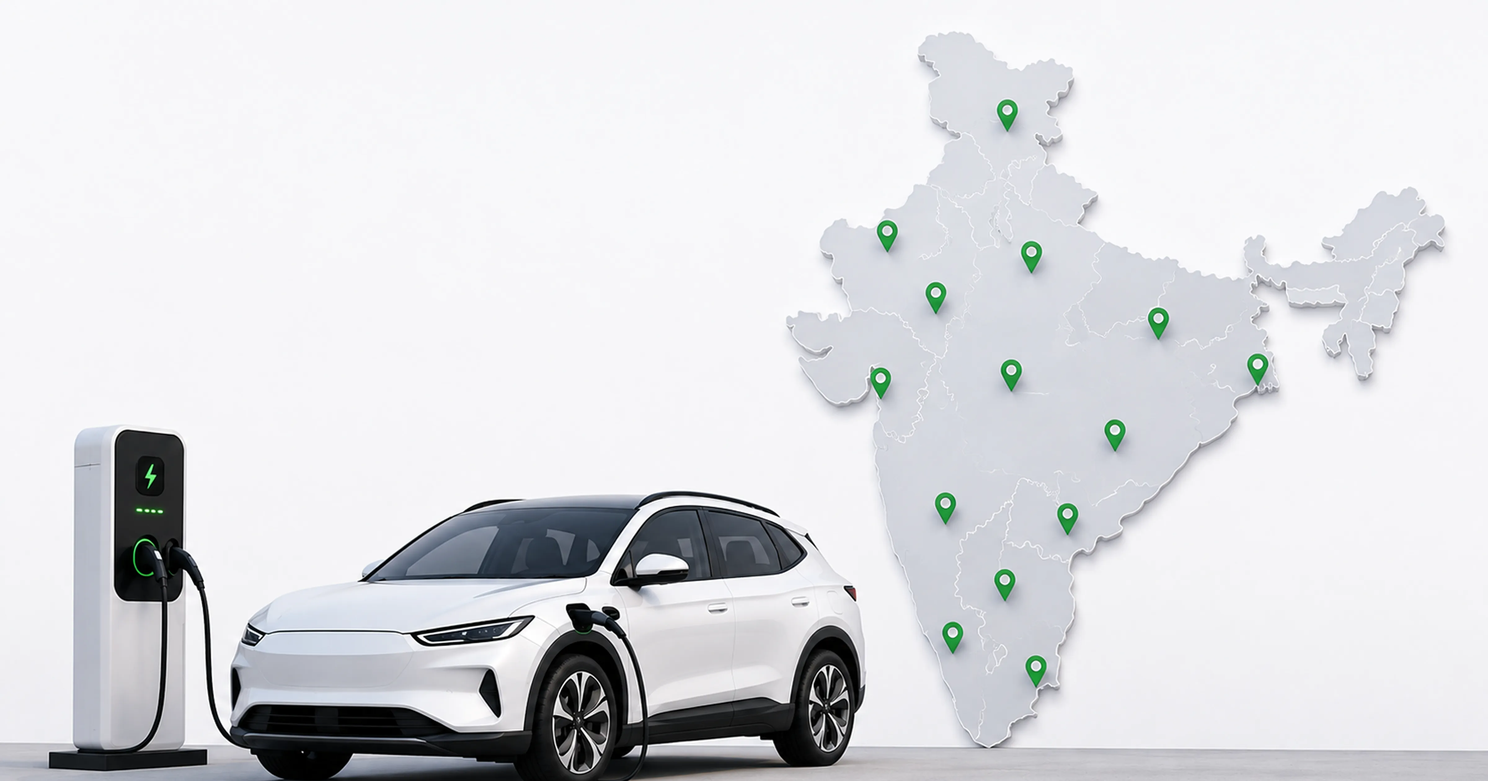 India EV charging infrastructure gap 3500 public stations 2026 vs USA China Europe comparison